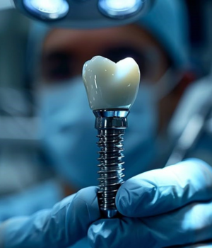 Implante dentário em Sorocaba sendo preparado por dentista especialista da clínica Harmodont